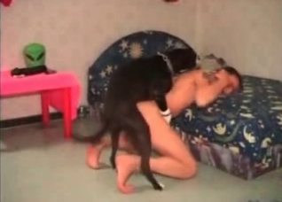 Hubby fucked by a sexy doggy