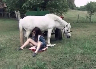 Small white pony sucked by a whore