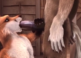 3D fox fucks with a stallion