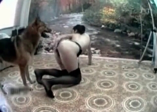 Skinny slut and horny as fuck dog