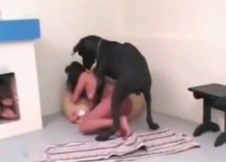 Giant animal pounds a nasty slut