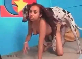 Kinky Latina and spotted doggy