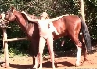 Naked stripper in the farm porn