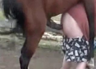 Juicy booty fucked by a stallion