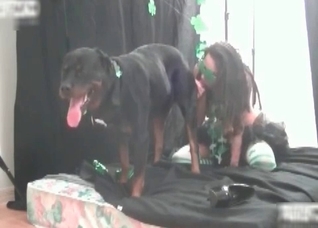 Seems like dog enjoys a head