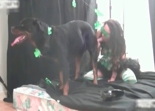 Seems like dog enjoys a head