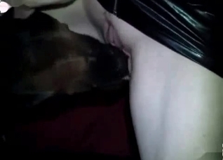 Masked milf and sensual animal
