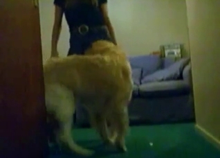 Revealing my cunt for a doggy