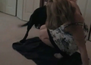 Black dog pounds my booty