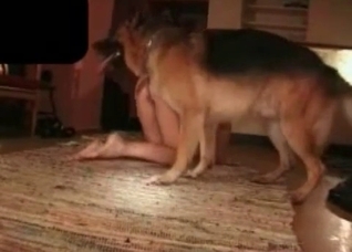 Trying to give a bestial rimjob
