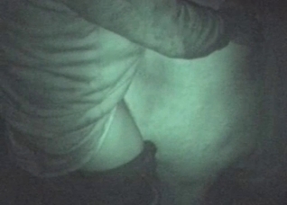 Farmer enjoys his horse in the night