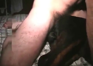 Black dog takes my hard boner