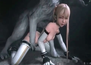 Nasty 3D beast impales a whore