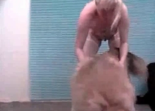 Hairy doggy in the bestial action