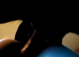Dog cums deep in a tight muff