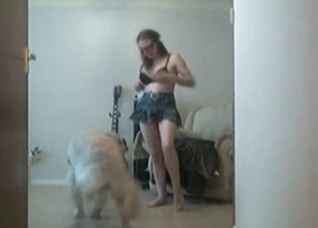 Hot active games with a zoo slut