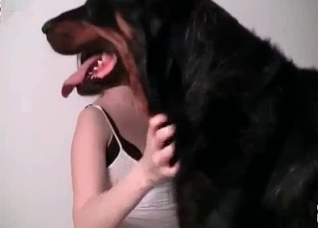 Masked pervert sucks her doggy